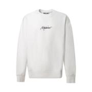 Hvid Bomuld Crewneck Sweatshirt