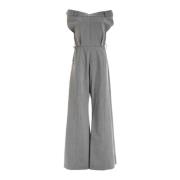 Grå Gabardine Jumpsuit