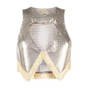 Forbløffende Lys Guld Cropped Top