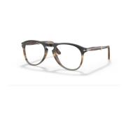 Foldbare optiske briller i sort stribet brun grå