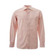 Pink Stribet Regular Fit Skjorte