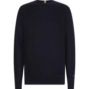 Herre Marineblå Korsmønster Crewneck Sweater