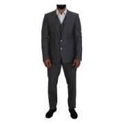Grå MARTINI 3-delt Slim Fit Suit
