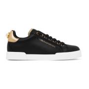 Sort og Guld Portofino Lavtop Sneakers