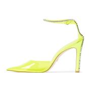 Neon Gule Krystal Kæde Pumps