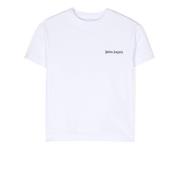 Hvide Crewneck T-shirts og Polos med Trykt Logo