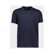 Blå Bomuld T-Shirt