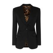 Sort enkeltbrystet blazer