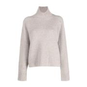 Lysbrun Sweater med Krave