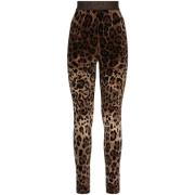 Leopard-Print Jacquard Leggings