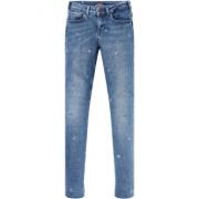 Broderede Skinny Jeans med Hjerte Detaljer