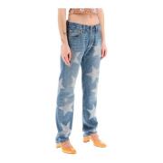 Stjerne Rhinestone Straight Jeans