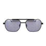 Tidløst design solbriller med blå linser