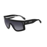 Sorte solbriller med mørkegrå skygge linser