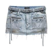 Cagole Denim Mini Nederdel