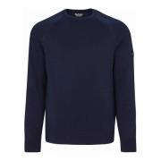 Bomuld Crew Neck Sweater i International Navy