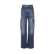 Blegede Denim Højtaljede Jeans