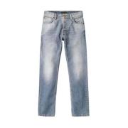 Slim Fit Sølv Indigo Jeans