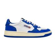Vintage Stil Lave Læder Sneakers - Prince Blue