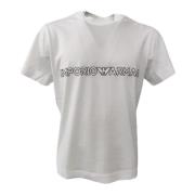Kortærmet Jersey Bomuld og Tencel T-shirt med Broderet Logo - XXXL