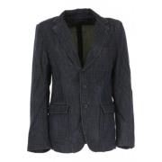 Denim Blazer med 2-knaps Lukning