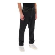 FRGMT Loose Fit Jeans med Trykt Skrift