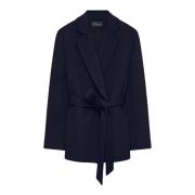 Elegant Dobbelt Ansigt Cashmere Wrap Frakke