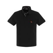 Piqué polo shirt med broderet Pegasus