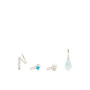 Blå Acqua Piercing Sæt - Eksklusivt smykkesæt til kvinder