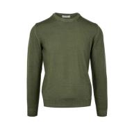 Grøn Merinould Crew-Neck Sweater