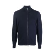 Marineblå Cashmere Zip-Up Jumper