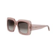 Rosa solbriller med gradientbrune linser
