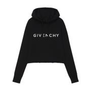 Sort hættetrøje med GIVENCHY-print