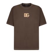 Brun Logo Print T-Shirt til Mænd