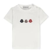 Baby Drenge Hvid Bomuld T-shirt med Logo
