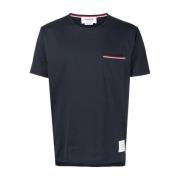 Navy Lomme T-shirt i Medium Vægt Jersey Bomuld