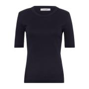 Bomuld Navy Blue Top