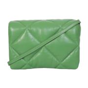 Grøn Quiltet Taske med Aftagelig Strop