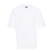 Hvid Logo Print Typo T-Shirt