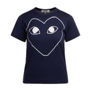 Blå Hjerte T-Shirt fra Comme Des Garçons PLAY