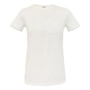Tidløs Hvid T-Shirt med Blomsterbroderi