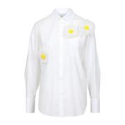 Hvid Daisy Applique Skjorte