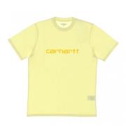 Script Tee Soft Yellow/Popsicle