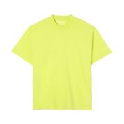 Syregrøn bomuld T-shirt med strygemærker