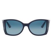 Elegante Blå Pulver Solbriller med Blå Gradient Linse
