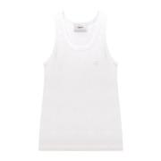 Broderet bomuld tanktop