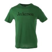 Grøn Printet Slim Fit T-Shirt