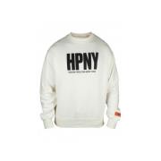 Hvid Bomuldssweatshirt med HPNY Logo