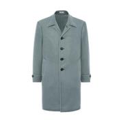 Grøn Virgin Wool Duster Coat