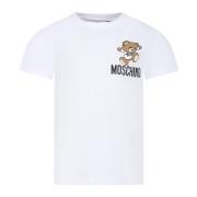 Hvid Bomuld Teddy Bear T-Shirt
